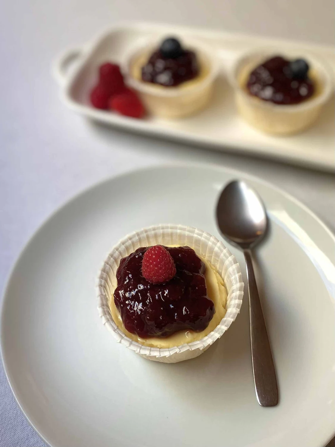 Mini cheesecake, fotografia do cardápio oficial Fioca