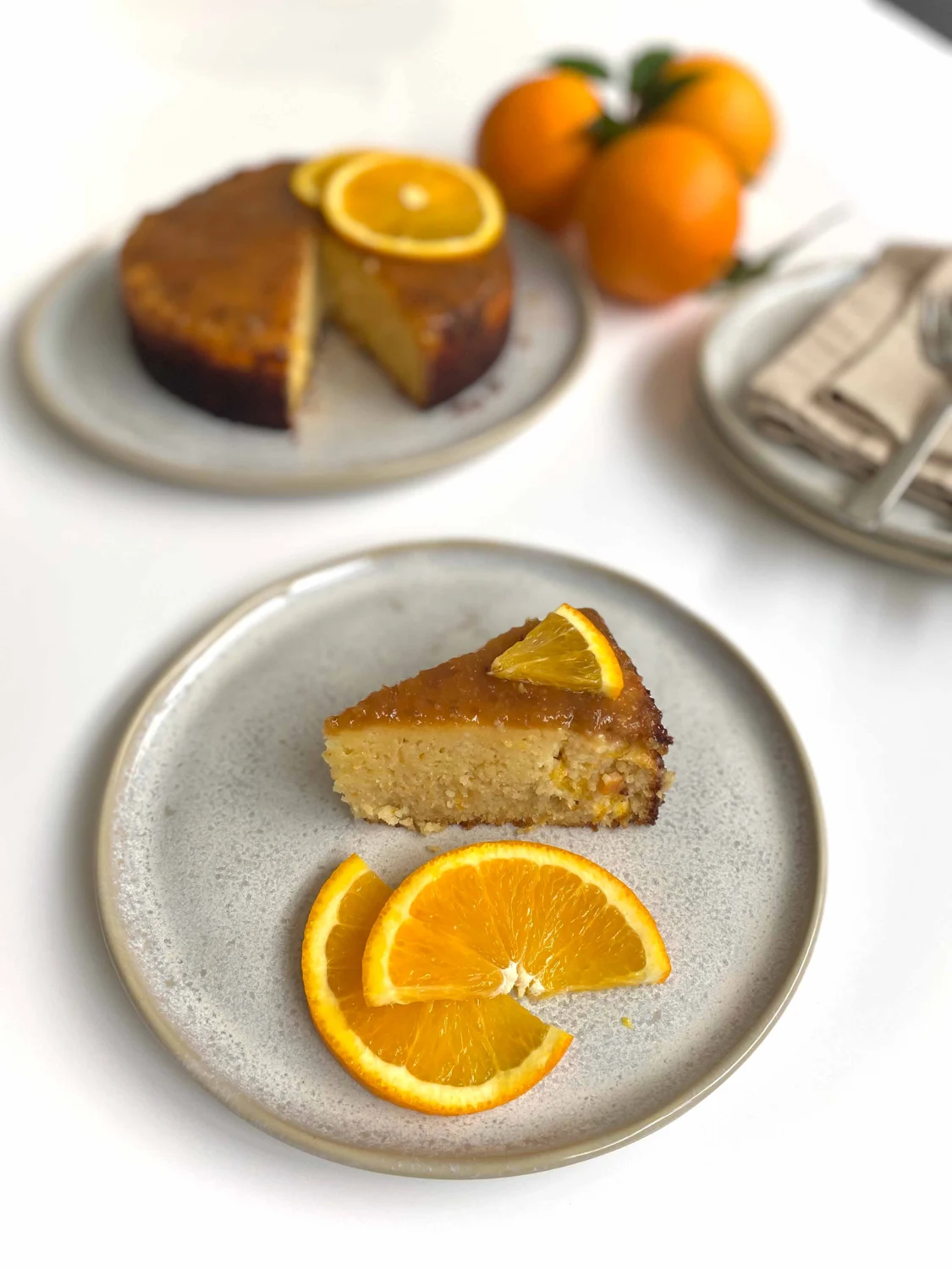 Laranja e amêndoas, fotografia do cardápio oficial Fioca